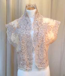 Beige Lace Felted Top