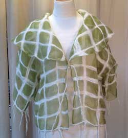 Green Silk Organza Jacket